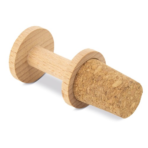 CORK AND WOOD STOPPER WITH 8 IDENTIFICATION RINGS FOR GLASSES “TRIANA”