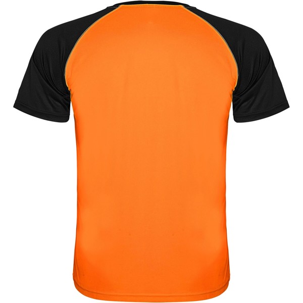 T-shirt sportiva a maniche corte unisex Indianapolis - Arancione fluo / Nero / L