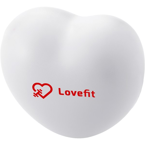 Herzförmiger Antistress Ball - weiss