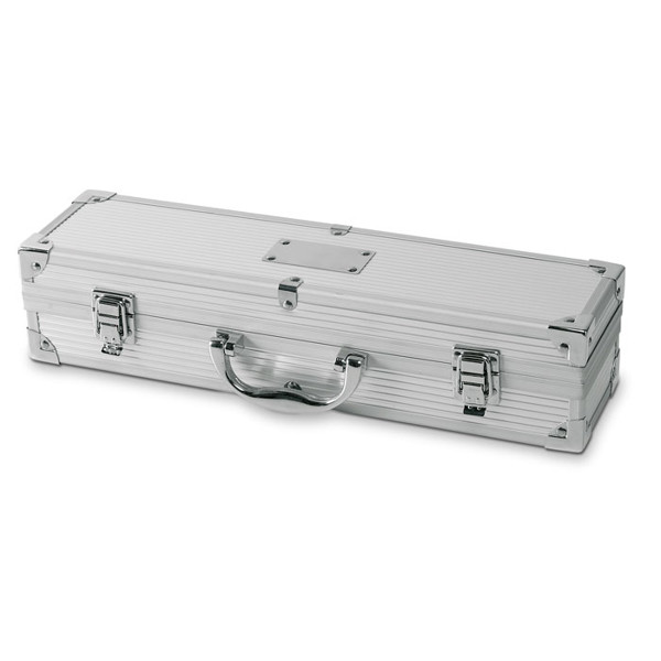 MB - 3 BBQ tools in aluminium case Asador