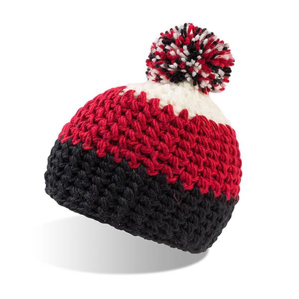 Gorro Everest , 100% Acrílico - Azul Royal E Branco