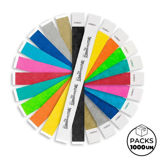 Pulseira De Identificação Inviolável Em Tyvek - Branco