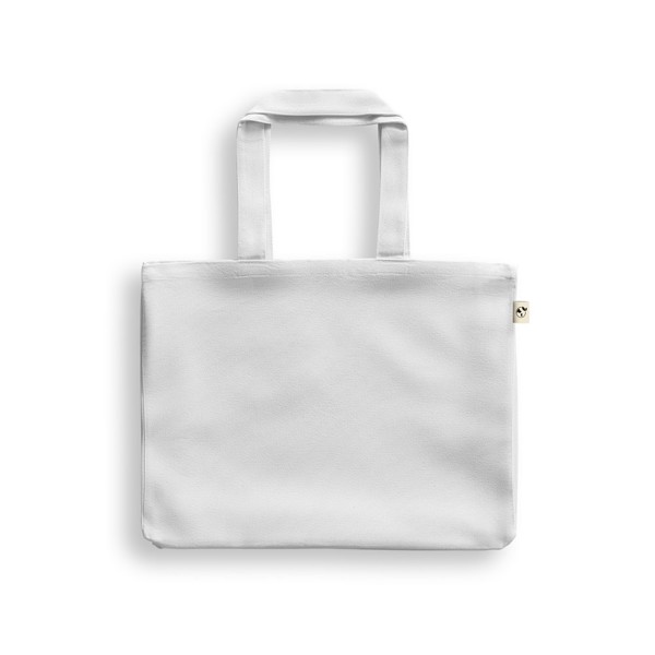 CAMDEN. Bolsa de algodón (50%), algodón reciclado (30%) y poliéster (20% rPET) (280 g/m²) - Blanco