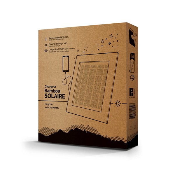 BAMBOO SOLAR FRAME WITH CHARGER