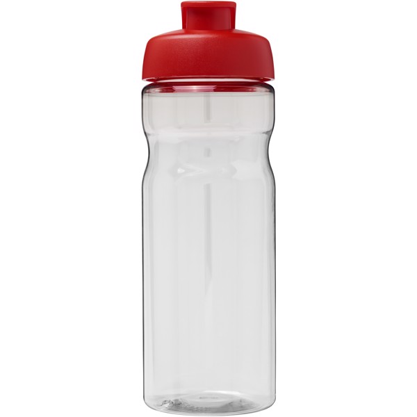 Borraccia sportiva H2O Active® Base Tritan™ da 650 ml con coperchio a scatto - Trasparente / Rosso
