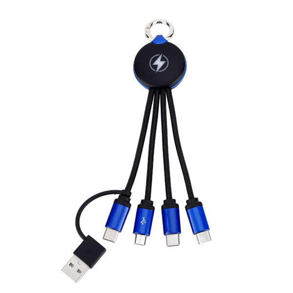 Nabíjecí USB kabel LED 6v1 UC060 - BLACK