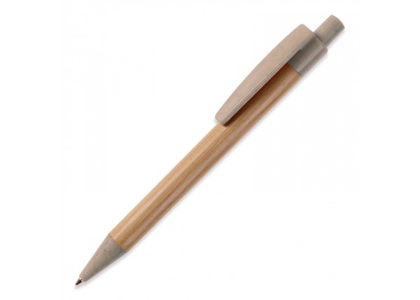 Ball pen bamboo with wheatstraw - Grey