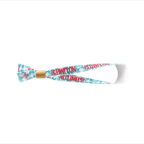 Pulseras de poliéster reciclado (rPET)con sublimación - A todo color / Cierre de bambú no extraíble
