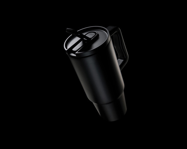 Embrace nepretekajúci tumbler z recykl. nerez. ocele 900ml - Čierna