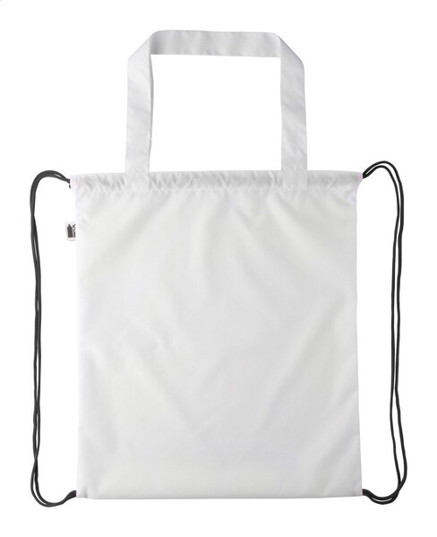 Sac à cordon personnalisé CreaDraw Shop RPET - Noir / Blanc