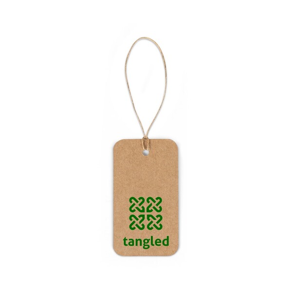 LABEL RECTANGULAR. Label made from 100% recycled paper (700 g/m²) in a rectangular shape
