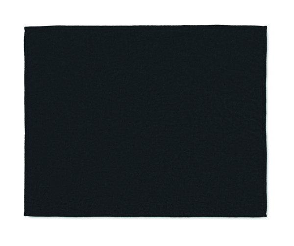 Odeja iz flisa Logan RPET 280g/m², 150x120cm - Črna