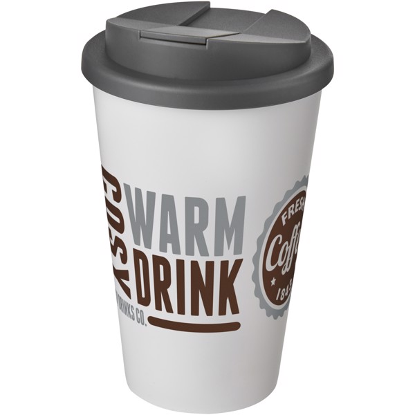 Americano® 350 ml tumbler with spill-proof lid - Branco / Cinzento