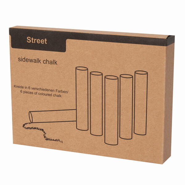 6 Pieces Of Coloured Chalk Street