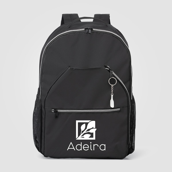 Rumo Recycled Racket Sport Backpack - 23L - Black / Heat transfer