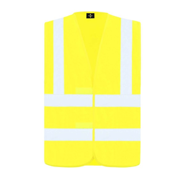 Safety / Functional Vest "Hannover" - Four Reflective Stripes - Yellow / 7XL