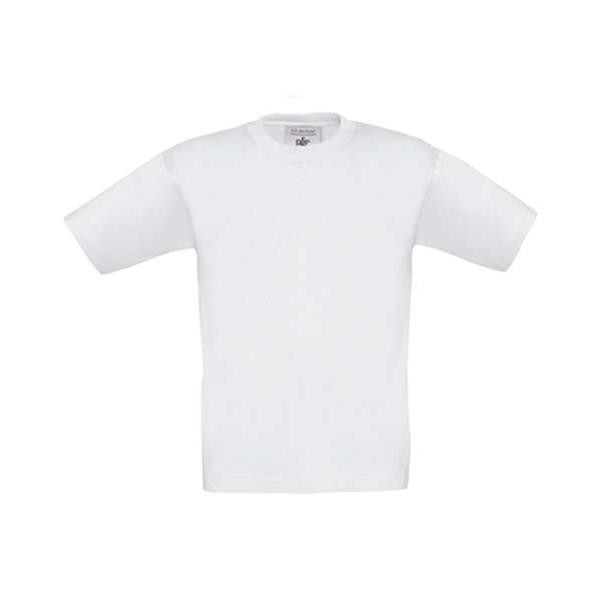 T-Shirt B&C Exact 150 Kids - 100% Algodão (Investindo Em Better Cotton) - Branco / 12_14