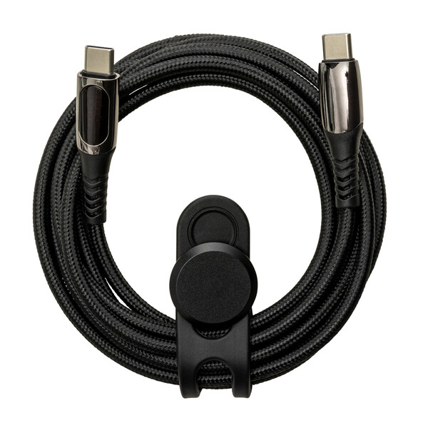 Câble USB-C avec Écran et Attache-câble CONVERTICS DIGITAL - noir / 100 Watt