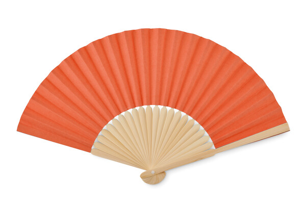 Leque de bambu Fanny Paper - Laranja
