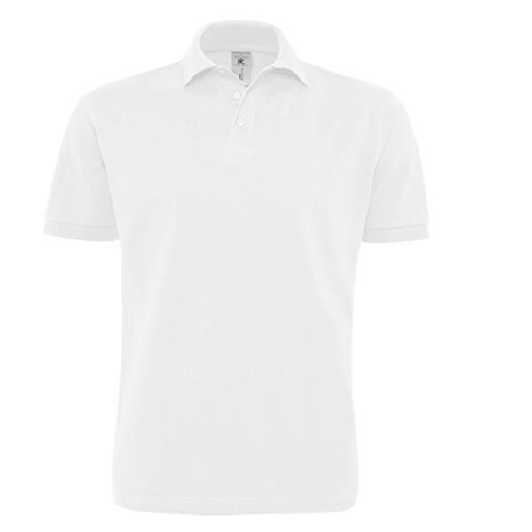 Polo B&C Heavymill 230G - 100% Algodão (Investindo Em Better Cotton) - Branco / M