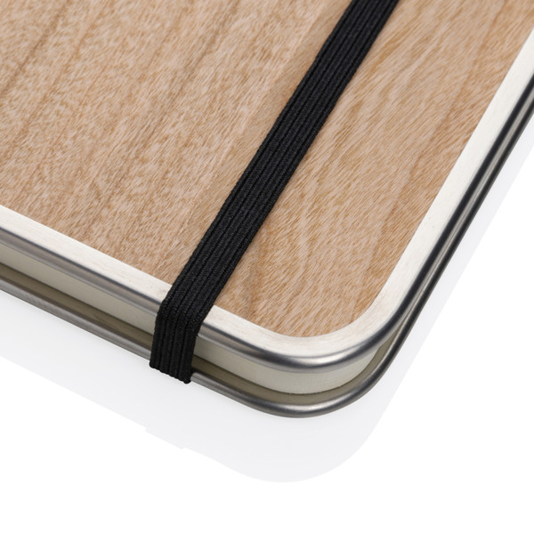 Treeline A5 wooden cover deluxe notebook - Brown