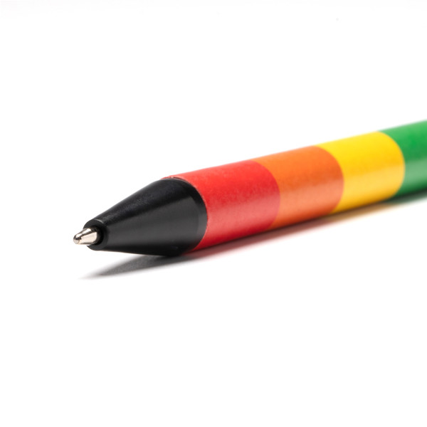 Multicolor push-button personalised plastic ballpoint pen