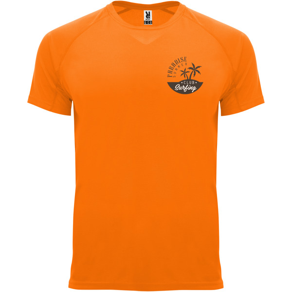 T-shirt Bahrain en maille piquée à manches courtes pour homme - Fluor Orange / L