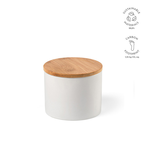 Ceramic canister, bamboo lid, 525ml