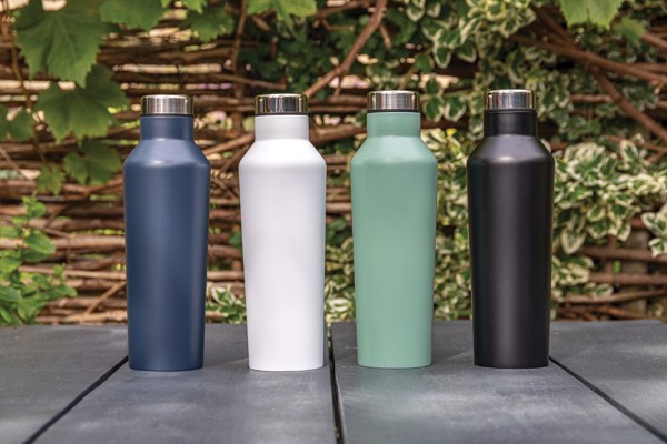 Moderne Vakuum-Flasche aus Stainless Steel - Weiß