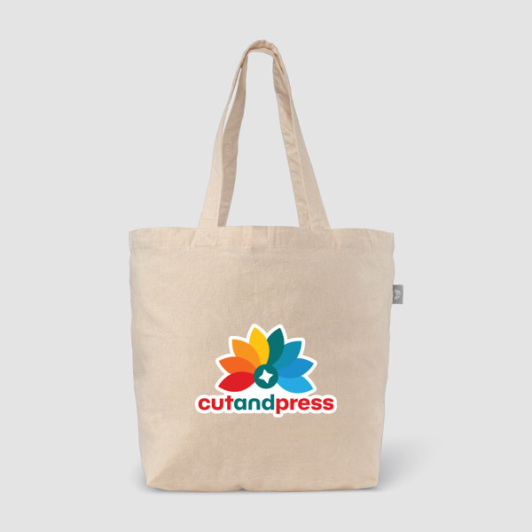 Budget Shopper 5 oz. Recycled Cotton Tote - Natural / Heat transfer