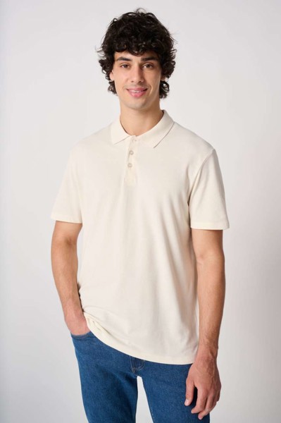 Men's Pique Polo Shirt - Ideal White / S