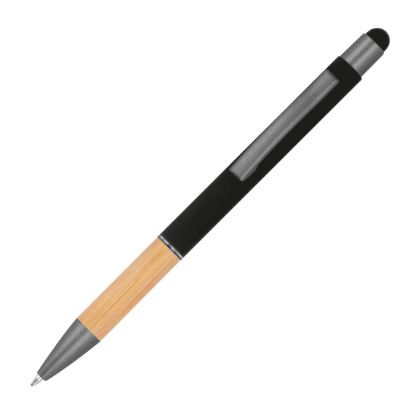 BRYGIDA Guľôčkové pero s bambusovou rukoväťou - Black