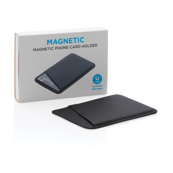 Magnetic phone card holder