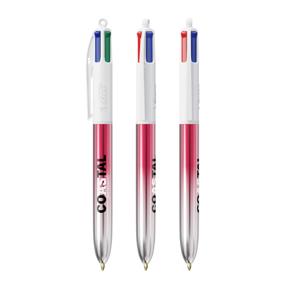 BIC® 4 Couleurs® Bicolor - Rose/Argent
