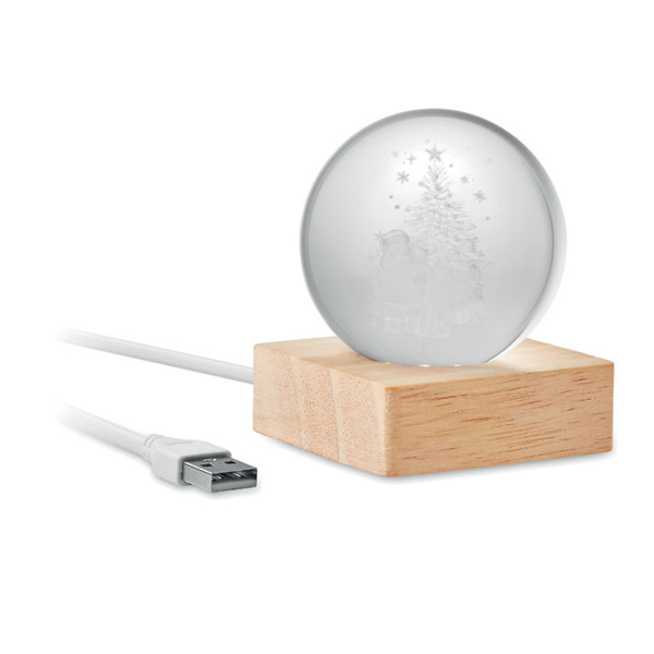 Christmas LED glass ball Santa Light