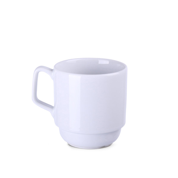 Torino porcelain mug, stackable, 82 mm diameter