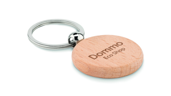 Round wooden key ring Toty Wood