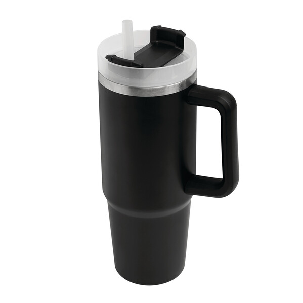 Vákuový pohár na pitie Drink Deluxe - Čierna
