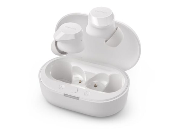 Ušesni čepki Philips TAT1209, 10 mm gonilniki, 18 ur predvajanja - Bela