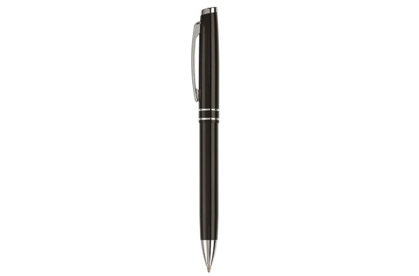 Pen set 2 stripes barrel metal - Black