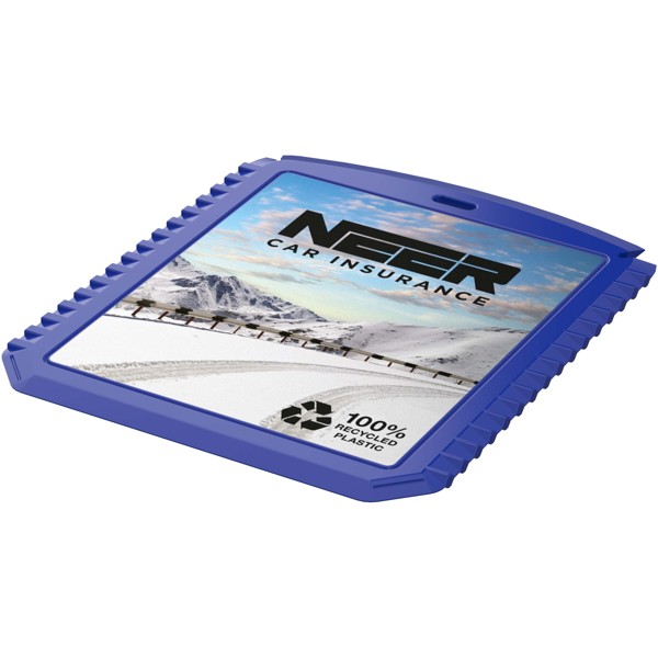 Grattoir à glace Thrym rectangulaire et en plastique recyclé - Bleu