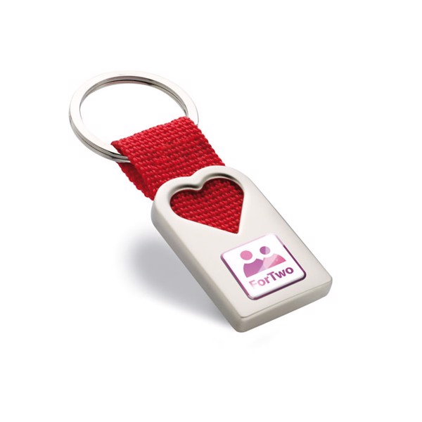 MB - Heart metal key ring Bonheur