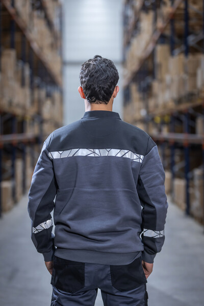 7103 FULL ZIP SWEATSHIRT PGL Grey/Black M