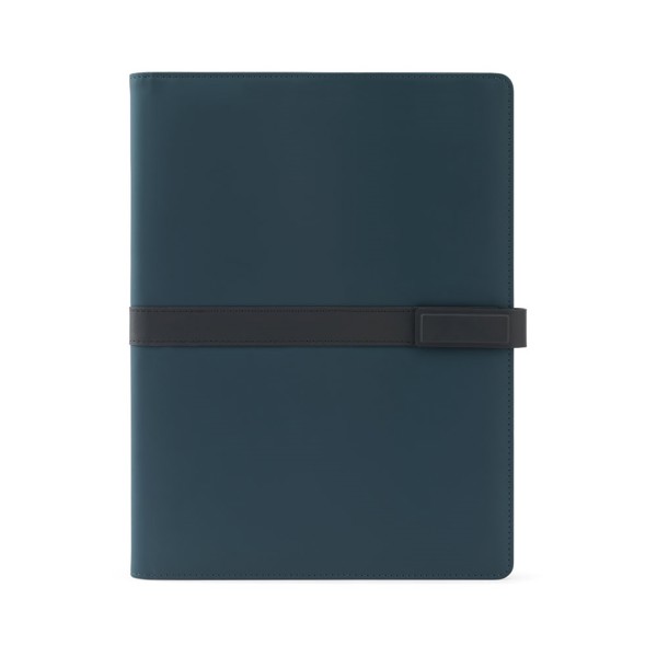 SANDERSON FOLDER. Pasta A4 em PU (50% reciclado) com fecho magnético e bloco de notas com páginas pautadas