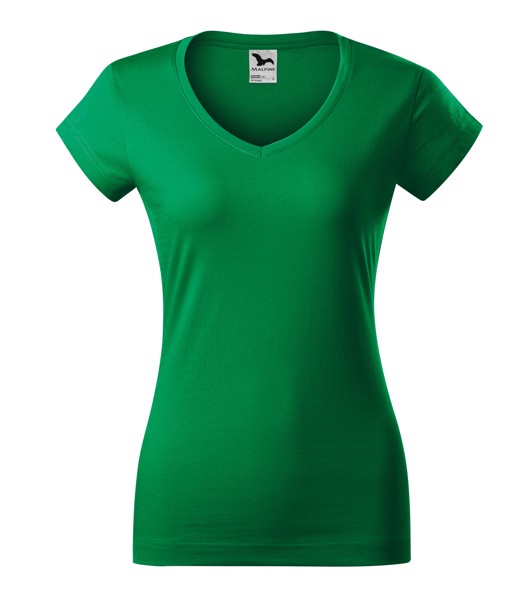 Tričko dámské Malfini Fit V-neck - Středně Zelená / XL
