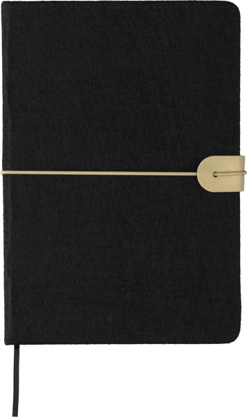 Notebook Danio | Recycled felt | A5 | Lined - black