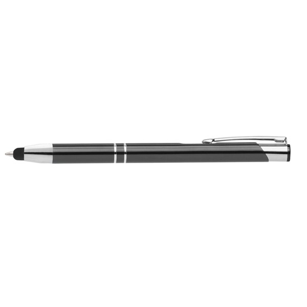 Crosby Shiny Pen w/Bottom Stylus - Gunmetal / Lasermax 360