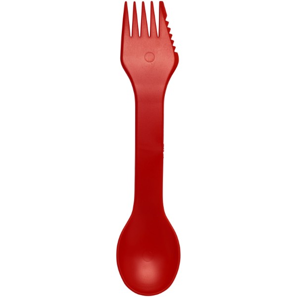 Outil 3-en-1 Epsy avec cuillère, fourchette et couteau - Rouge