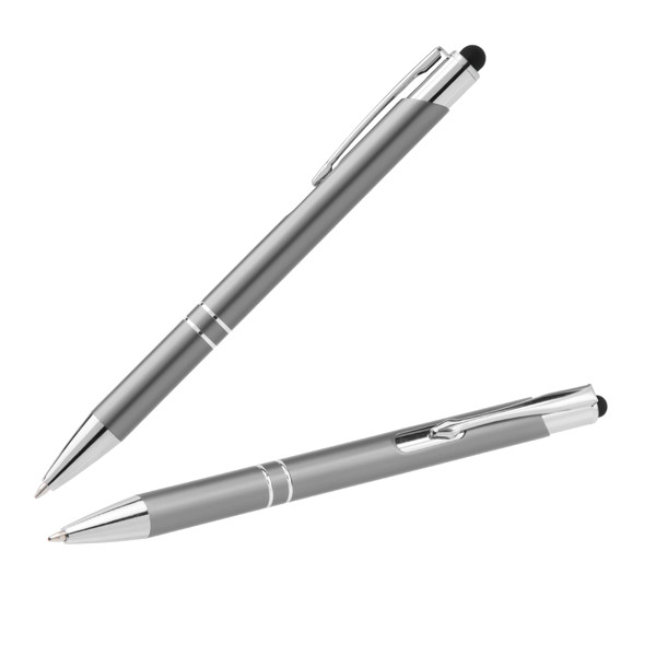 Crosby Matte Stylus Pen - Silver / 4 Colour inkjet
