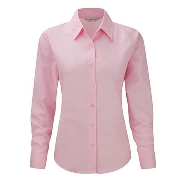 Camisa Oxford Senhora Manga Comprida 135G - 70% Algodão/ 30% Poliéster - Preto / XS